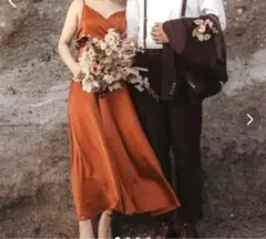 テラコッタドレス Sサイズ ドレス 前撮り 結婚式 ウェディング カラードレス