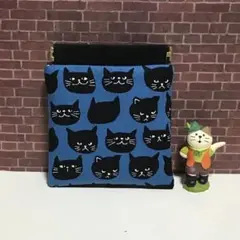 きまぐれ猫ちゃん♪ハンドメイド＊バネポーチ☆ミニポーチ♪お守りポーチ