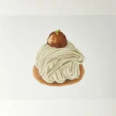 色鉛筆画 (原画)A4 モンブラン