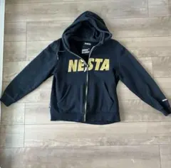 【中古】NESTA ジップアップパーカー 黒
