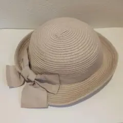 【9/1まで最終値下げ】petit main 麦わら帽子 ピンク 48cm