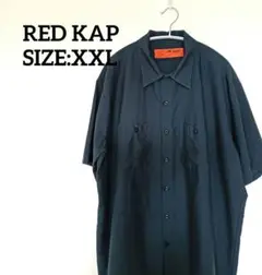 RED KAP 無地 半袖 ワークシャツ XXL ネイビー