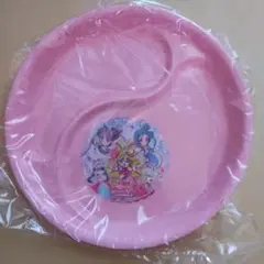 プリキュアの子供用ピンクプレート皿
