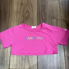 BABYDOLL ピンク クロップドトップス 90