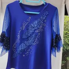 フラメンコ用青いトップス
