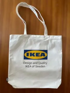 IKEA トートバッグ ホワイト ロゴ入り 未使用