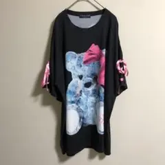 TRAVAS TOKYO トラバストーキョー 袖リボン BIG Tシャツ