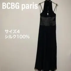 BCBG ロングドレス マキシ丈 シルク100% パーティ 結婚式