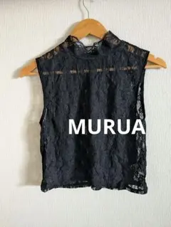MURUA 総レース ノースリーブ ブラック F