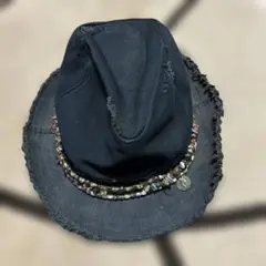 00s civarizeシヴァーライズ ビーズ装飾付き黒バケットハット