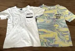 ベベ、H&M、Tシャツ２枚、120〜130