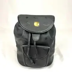 MCM ロゴ金具 リュック ブラック