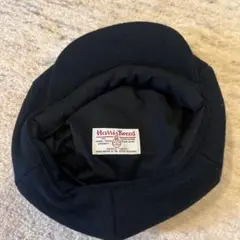 Harris Tweed ブラックキャスケット