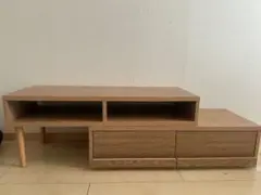 ナチュラルウッド テレビ台 引き出し付き