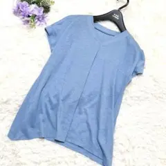 GEORGES RECH アンサンブルTシャツ ライトブルー Vネック 半袖