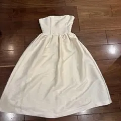 H&M アイボリー ノースリーブ ロングワンピース XS