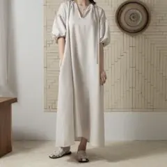 【最終値下げ】amiur バルーンリボンギャザーワンピース