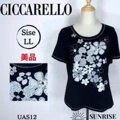 ★美品★ CICCARELLO 半袖 Tシャツ ブラック スパンコール Mサイズ