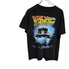 バック・トゥ・ザ・フューチャー 半袖Tシャツ ブラック　古着　ムービーT