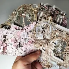 立体フレーム紙素材 20枚 ヨーロッパガーデン② 天使 ジャンクジャーナル用