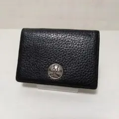 Roen ロエン 本革シボレザー スカルコンチョ カードケース ブラック 美品