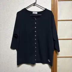 SAIL ブラック 七分丈カーディガン