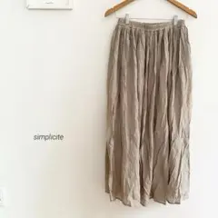simpliciteワッシャーフウプリーツスカート　3920