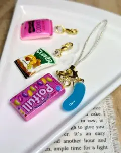 お菓子モチーフ ストラップ チャーム付♡
