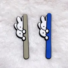ミッフィー マグネットフック miffy ブルー　グレー　2点セット