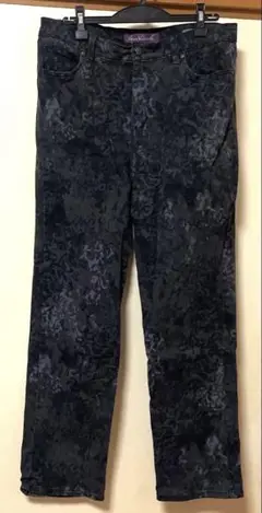総柄ストレッチパンツ★メンズM～L★ブラック系