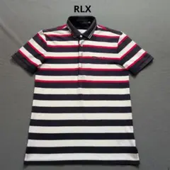 【美品】ラルフローレンRLXゴルフ　ボーダー柄ポロシャツ半袖　速乾カノコ　S