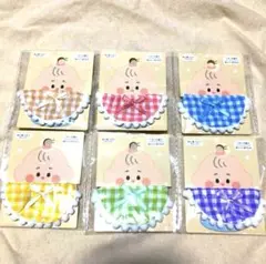 ぬい用 スタイ チェック よだれかけ 赤ちゃん ぬいぐるみ 人形 【全6種】