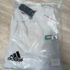 adidas ライトグレー ポロシャツ Mサイズ