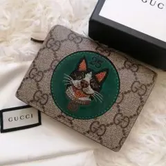 超希少✨限定品 GUCCI 2つ折り財布 ボスコ 犬 GGスプリーム 付属品付き