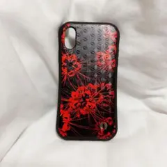 ⭐️MRLab iPhone XR ケース 彼岸花 曼珠沙華 レッド ブラック