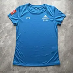 2021横浜マラソン Tシャツ アンダーアーマー XSサイズ 青