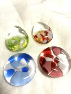 津軽びいどろ　箸置き　 4個セットガラス