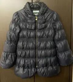 TOCCA トッカ ダウンコート 140 紺 ピンク ダウン コート リボン