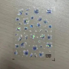 青い花 ホログラムネイルシール