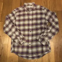 グリーレーベルリラクシング　起毛チェックシャツ　Sサイズ