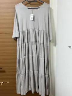 PUAL CE CIN ティアードワンピース　ベージュ