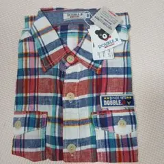 新品タグ付き⭐DOUBLE.B チェック柄　シャツ 130　ダブルビー
