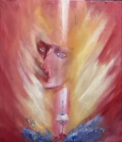 油彩画『炎』