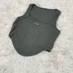 ワッフル オリジナルデザイン タンクトップ カーキ
