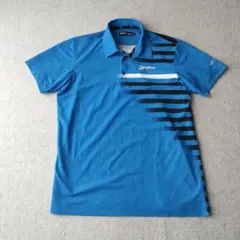 SRIXON by DESCENTE ポロシャツ LL ブルー ストライプ