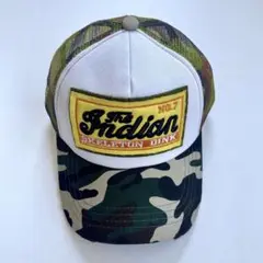 新品未使用 メッシュ ロゴ キャップ 迷彩　 帽子 アメカジ トラッカー