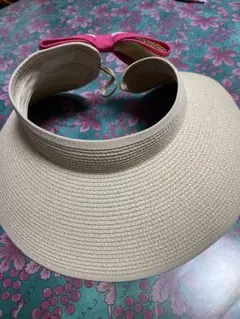 新品　資生堂　サンバイザー 折りたたみ　レッド