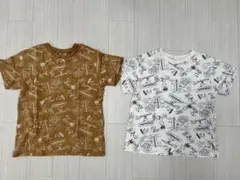 BREEZEブリーズ お揃いTシャツ スヌーピー 白120cmブラウン130cm