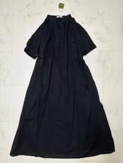 タグ付き新品　フリークスストア　インド 組紐 ボタン スキッパー ワンピース　黒