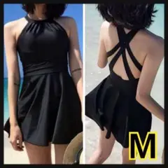 水着 ワンピース　C 【M】セクシー 体型カバー i ♡ バッグコンシャス ♡